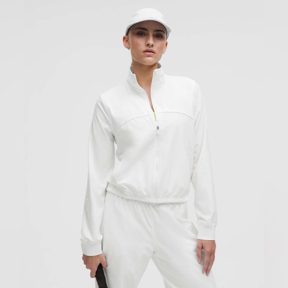 lululemon athletica Jackets & Blazers - Lululemon Court Rival Tennis Track Jacket size 10 White WHWH